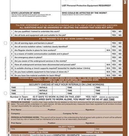 WP07 - Excavation Work - Permits to Work