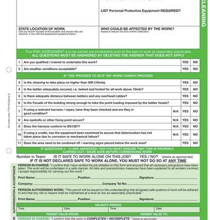 WP08 - Window Cleaning - Permits to Work