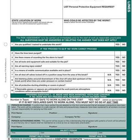 WP11 - Breaking Lines - Permits to Work