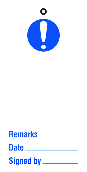 WT55A - 110x50mm Mandatory blank Maintenance Safety Tag
