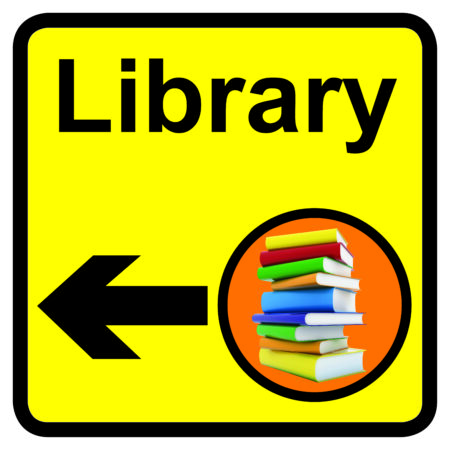 KAI211 - 300x300mm Library Dementia Sign Arrow Left