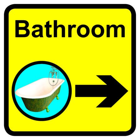 KAI304 - 300x300mm Bathroom Dementia Sign Arrow Right