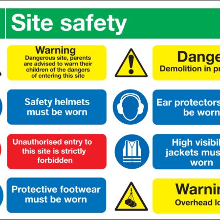 MS07646ACR - 600x800mm Site Safety Dangerous Site Personal Protective Equipment Site Safety Board