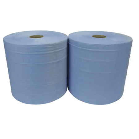 PP2492 Essentials 2ply Blue Jumbo Wiping Rolls ‑ Case of 2