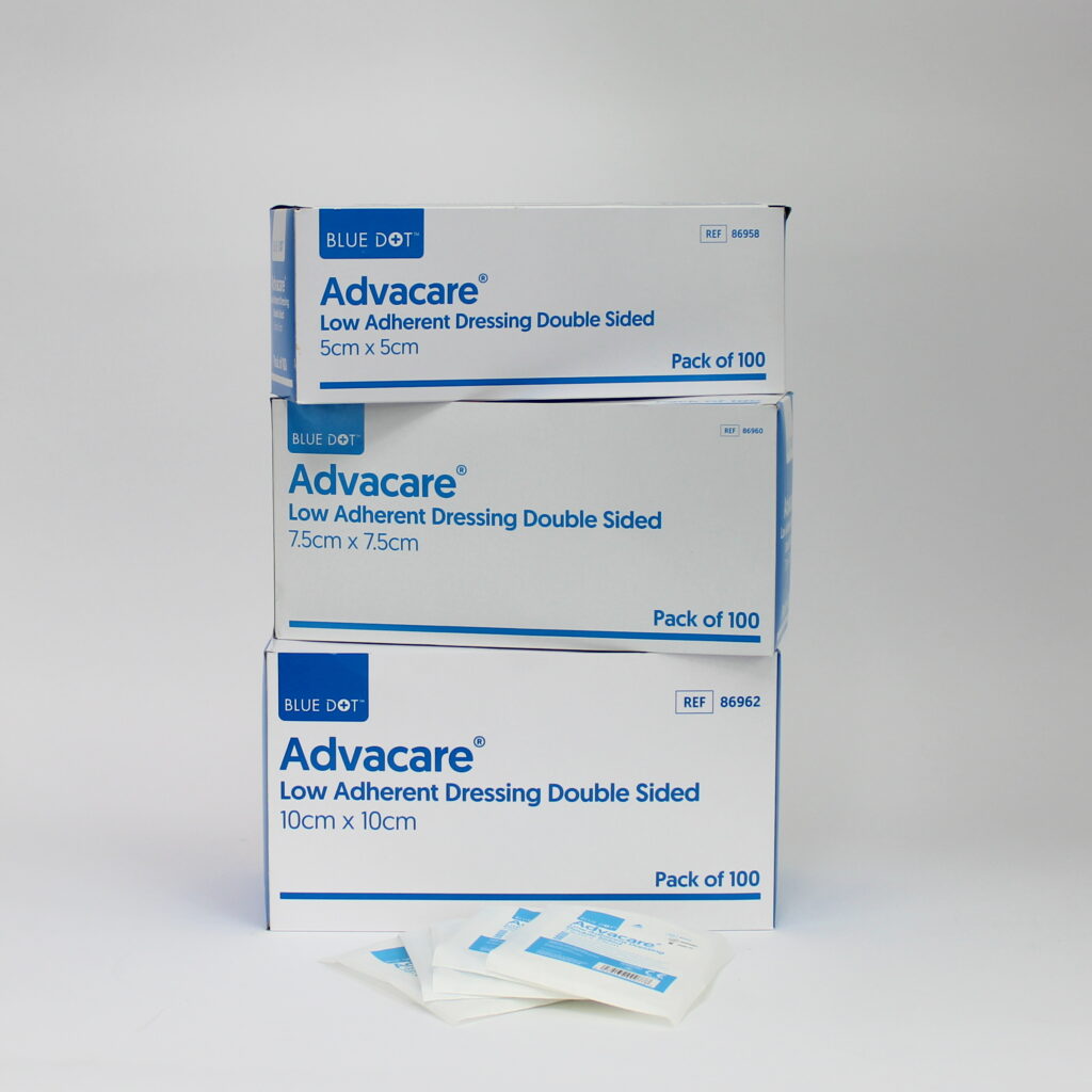 86960 – ADVACARE LOW ADHERENT DRESSING 7.5cm x 7.5cm Box of 100 Double ...