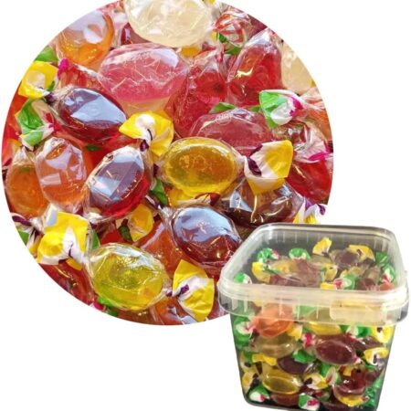Fruit Drops Individually wrapped Hard boiled fruit flavoured sweets 500g Tub | Perfect for pick & mix sweet