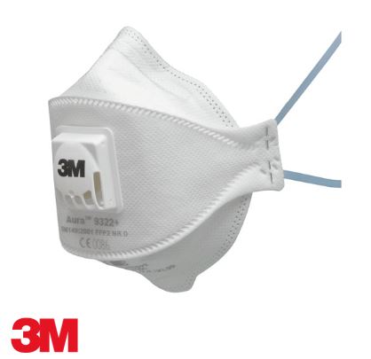 3M 9322+ - FFP2 Valved foldable dust/mist respirator Box of 10