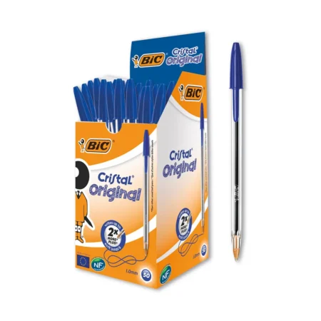 BC10001  - Bic Cristal Ballpoint Pen Medium Blue (Pack of 50)