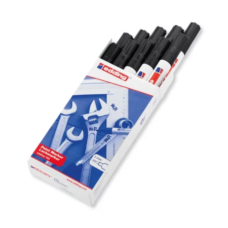 Edding 750 Bullet Tip Paint Marker Medium Black (Pack of 10)