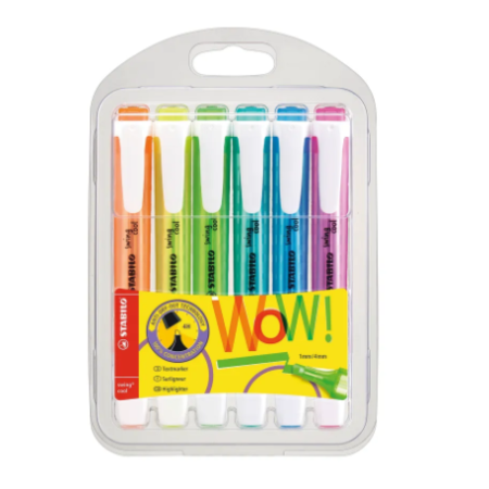 Stabilo Swing Cool Highlighter Wallet Assorted (Pack of 6)