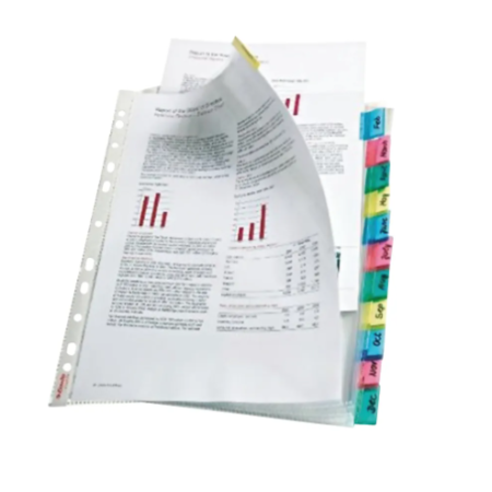 Esselte 12-Tab Index Pocket A4 Assorted