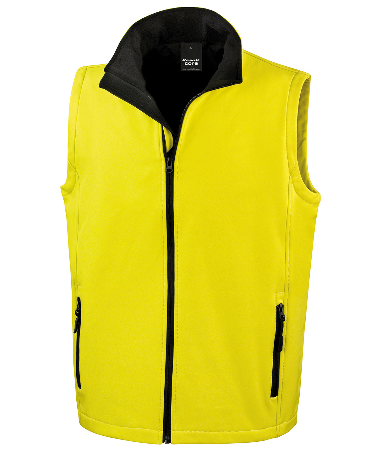 R232M MENS PRINTABLE SOFTSHELL BODYWARMER with RECYCLED fleece inner - Image 3