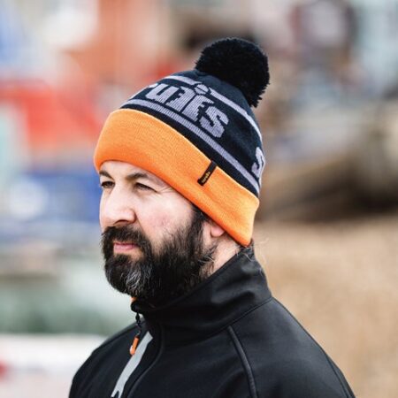 SH023BK0R Trade bobble hat Black/Orange