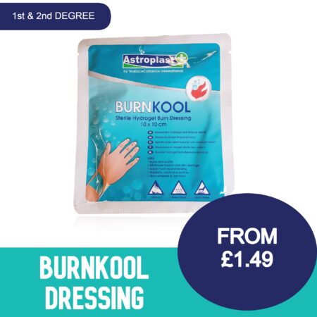 2207003 BURNKOOL DRESSING, Emergency Burncare Use for 1st & 2nd Degree Burns, Scalds & Sunburn