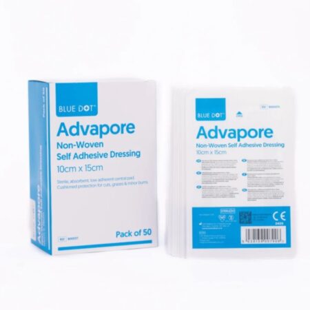 800037 Advapore Fabric Non-Woven Adhesive Wound Dressing 10cm x 15cm Box of 50