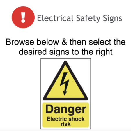 Page 31 Electrical Safety Signs Rigid