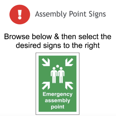 Page 10 Assembly Point Signs Adhesive