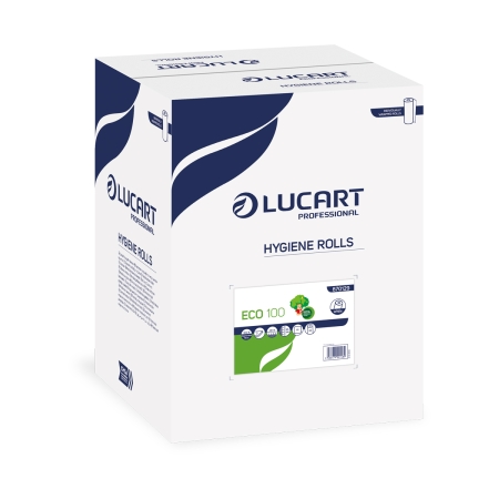 870129 - 10" White Eco 100 - Embossed Hygiene Rolls - 40Meters