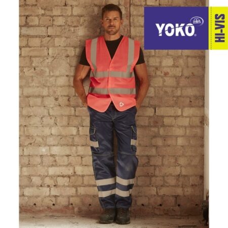 YK006 Hi-Vis Vest Top cool open mesh 2-band-and-braces Waistcoat