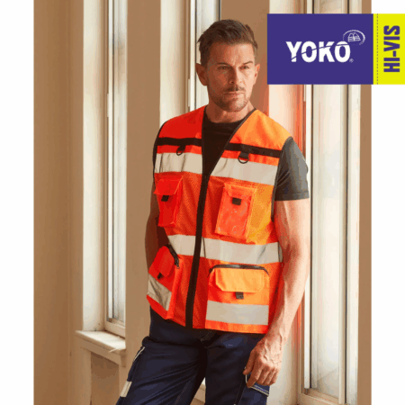 YK108 Hi-vis ripstop tool vest (Regular & Mesh Available)
