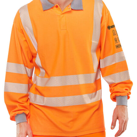 Beeswift Arc Compliant Rail Spec Polo Shirt Orange