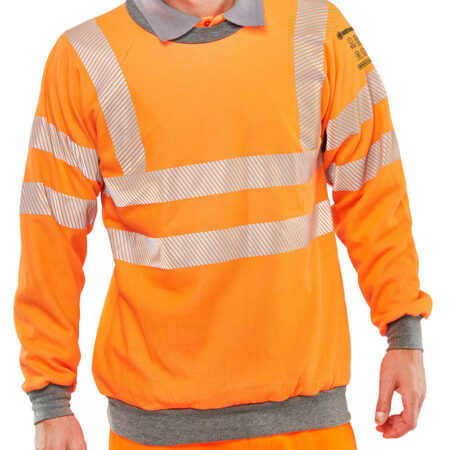 Beeswift Arc Compliant Hi-vis Rail Spec Sweatshirt Orange