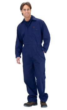 Beeswift Cotton Drill Boilersuit Navy Blue