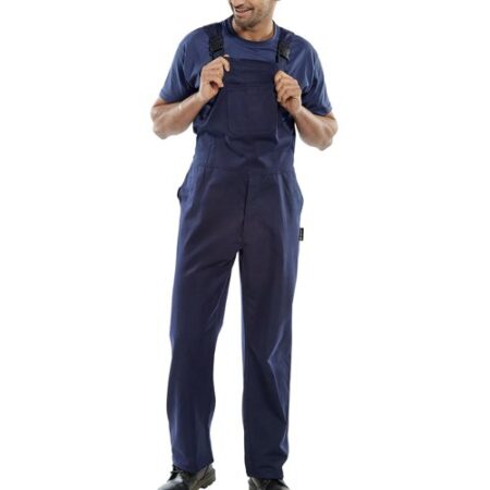 Beeswift Cotton Drill Bib And Brace Navy Blue CDBBN