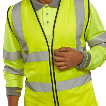 Beeswift Hi-vis Vest Zip Fastened Saturn Yellow